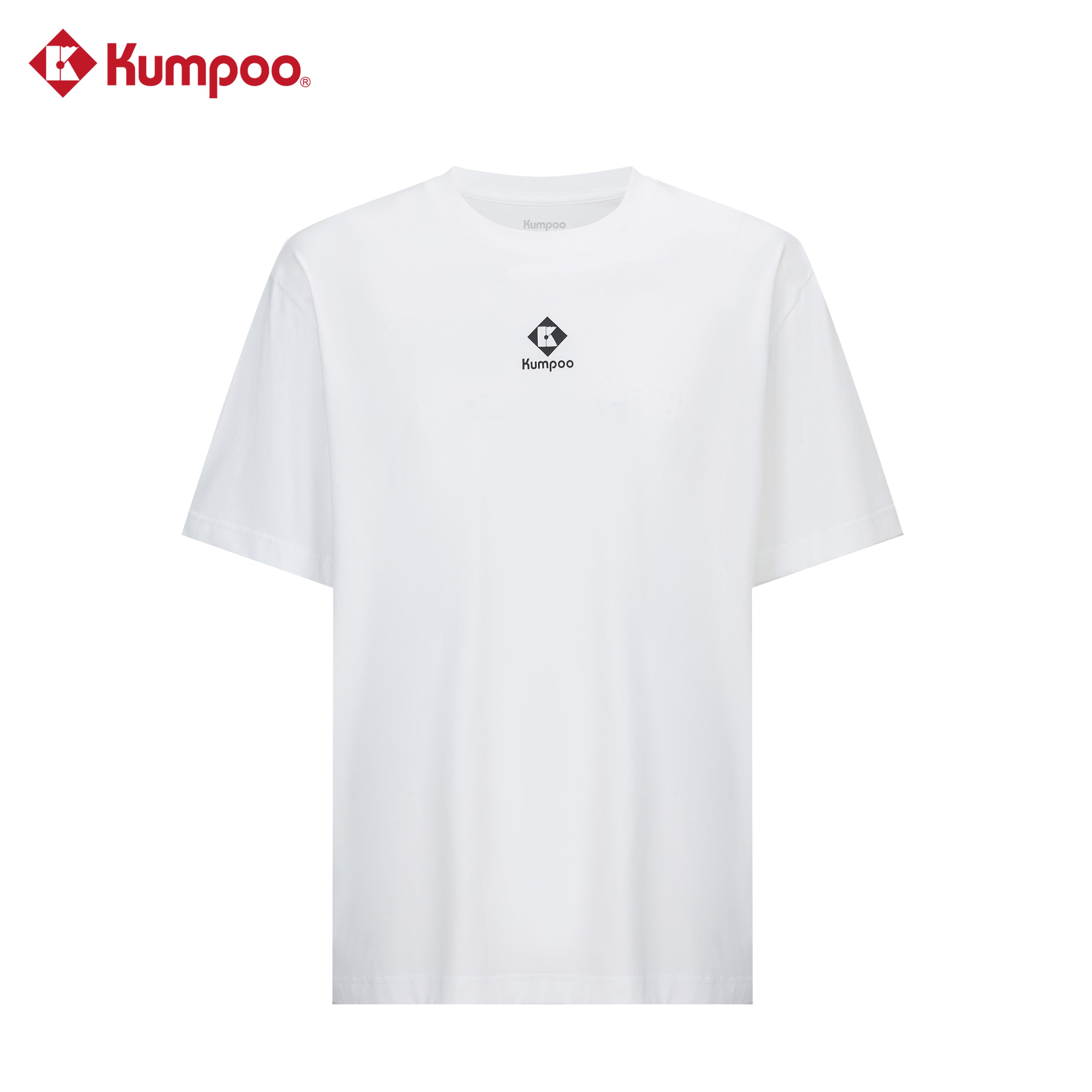 Kumpoo K261M-1171 unisex T-shirt in neutral color, casual fit, with short sleeves and round neckline.