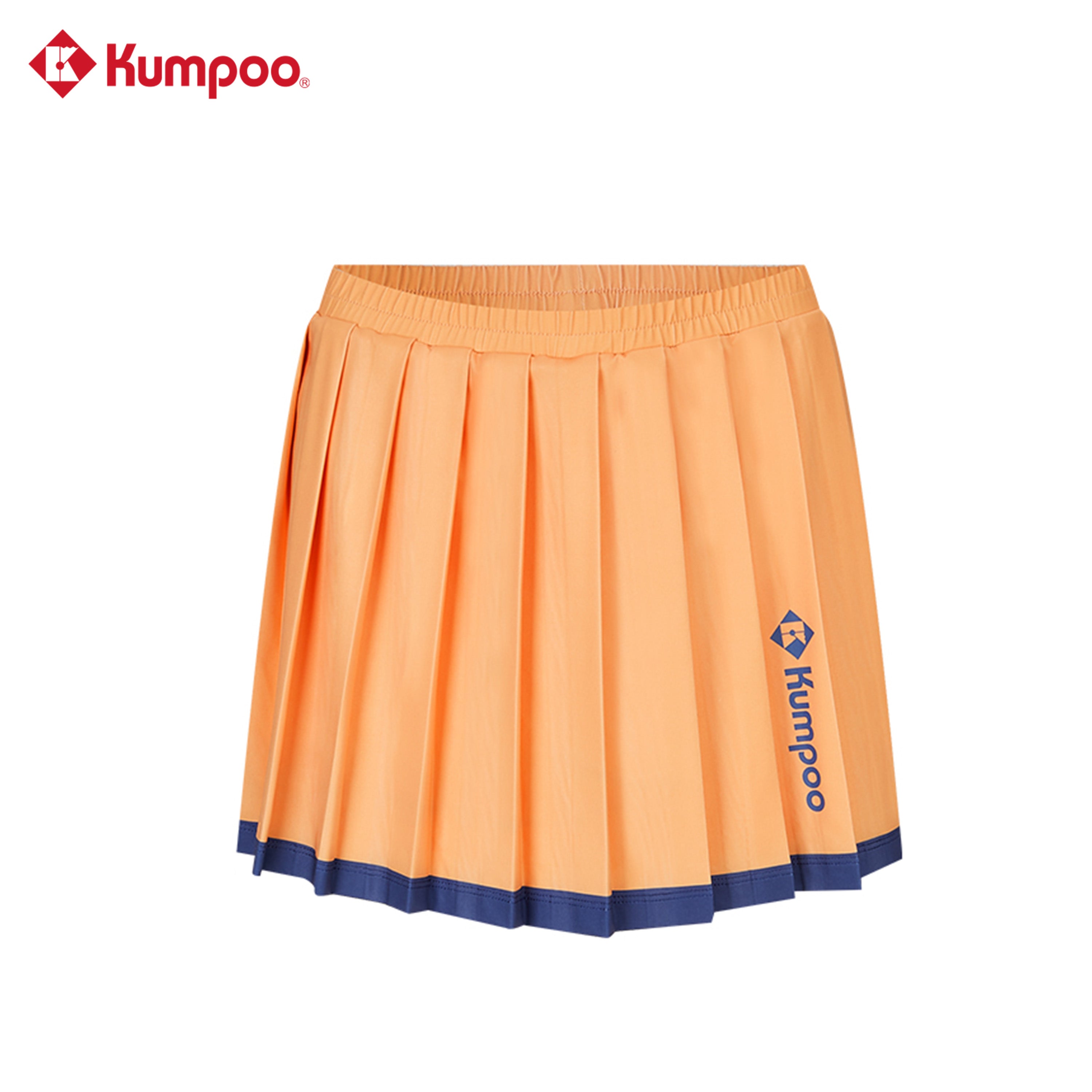 Kumpoo K261W-9727 women's skirt in soft fabric with a flowing design, displayed on a plain background.