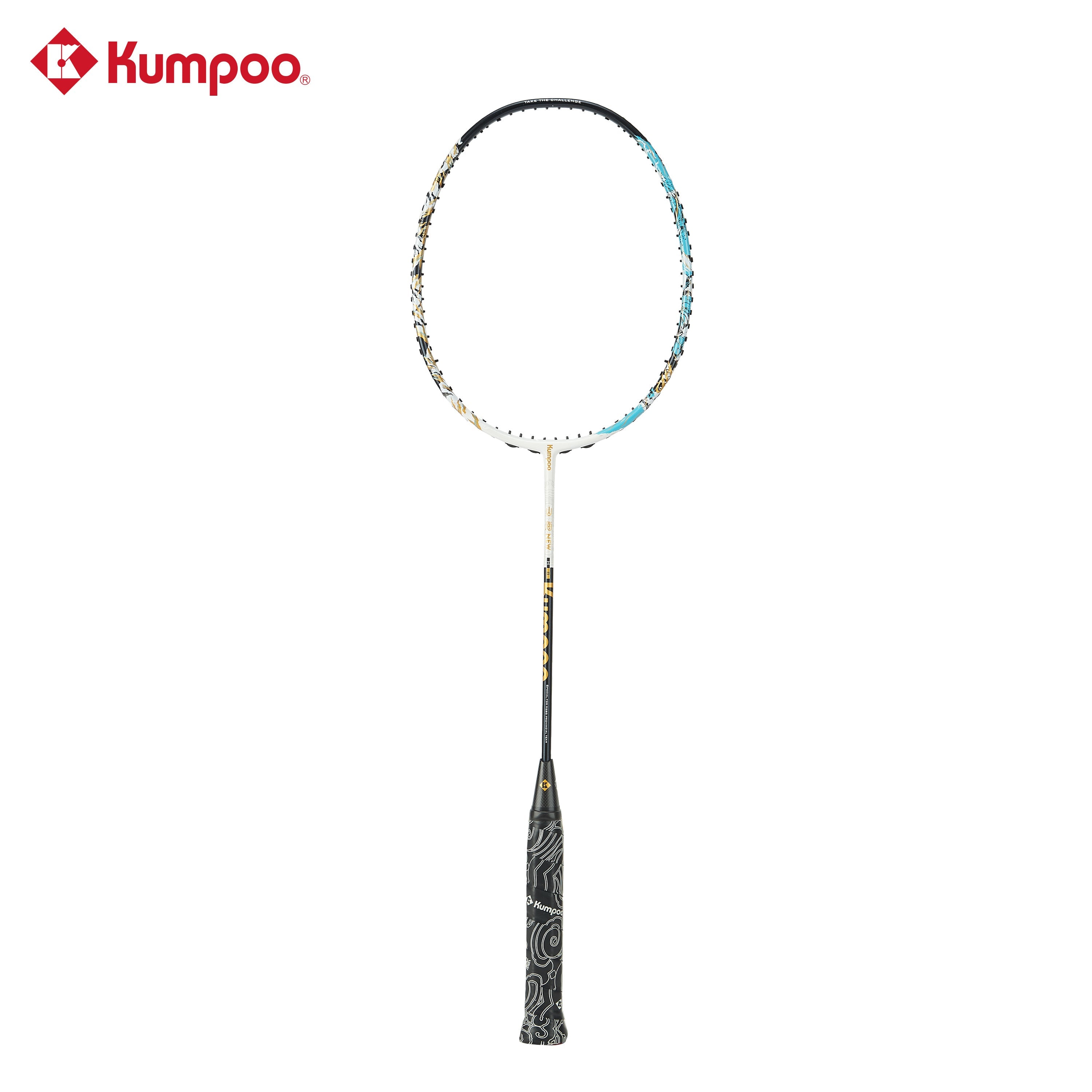 Kumpoo Mountains and Rivers New 4U5 unstrung badminton racket with a lightweight frame and ergonomic grip for flexible play.