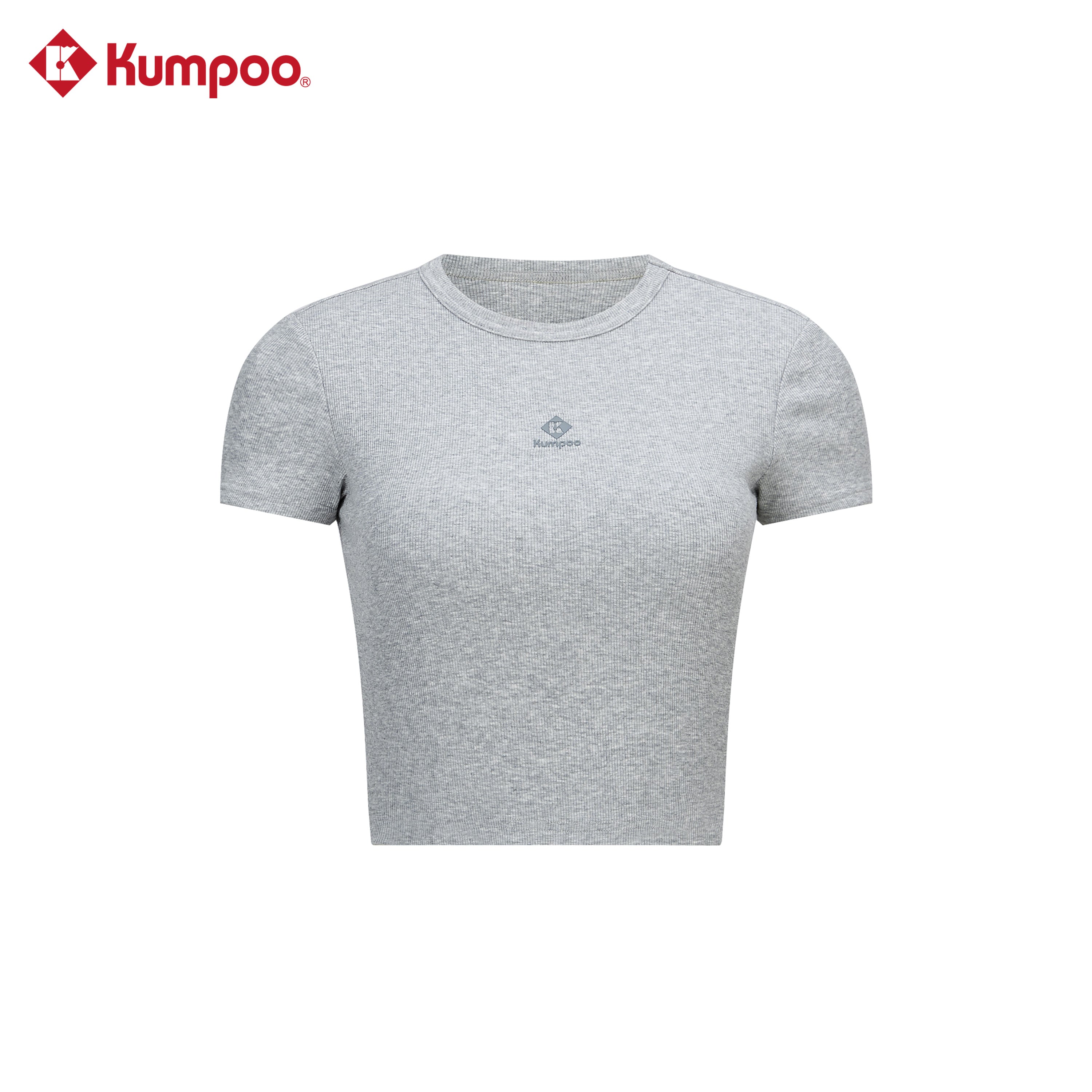 Kumpoo K261W-1140 women's T-shirt in soft fabric, featuring a relaxed fit and short sleeves, displayed on a white background.