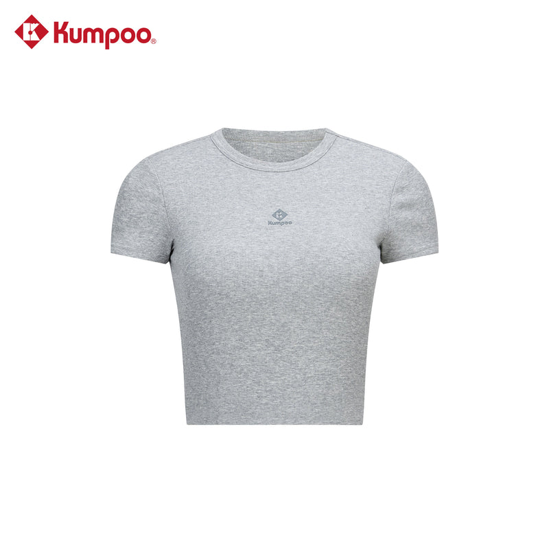Kumpoo K261W-1140 women's T-shirt in soft fabric, featuring a relaxed fit and short sleeves, displayed on a white background.