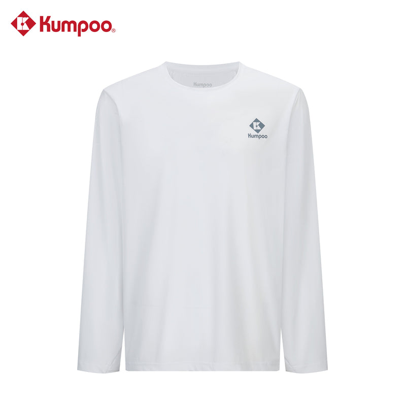 Kumpoo K261M-3170 men's T-shirt in a casual style, shown in white with short sleeves and a crew neck.