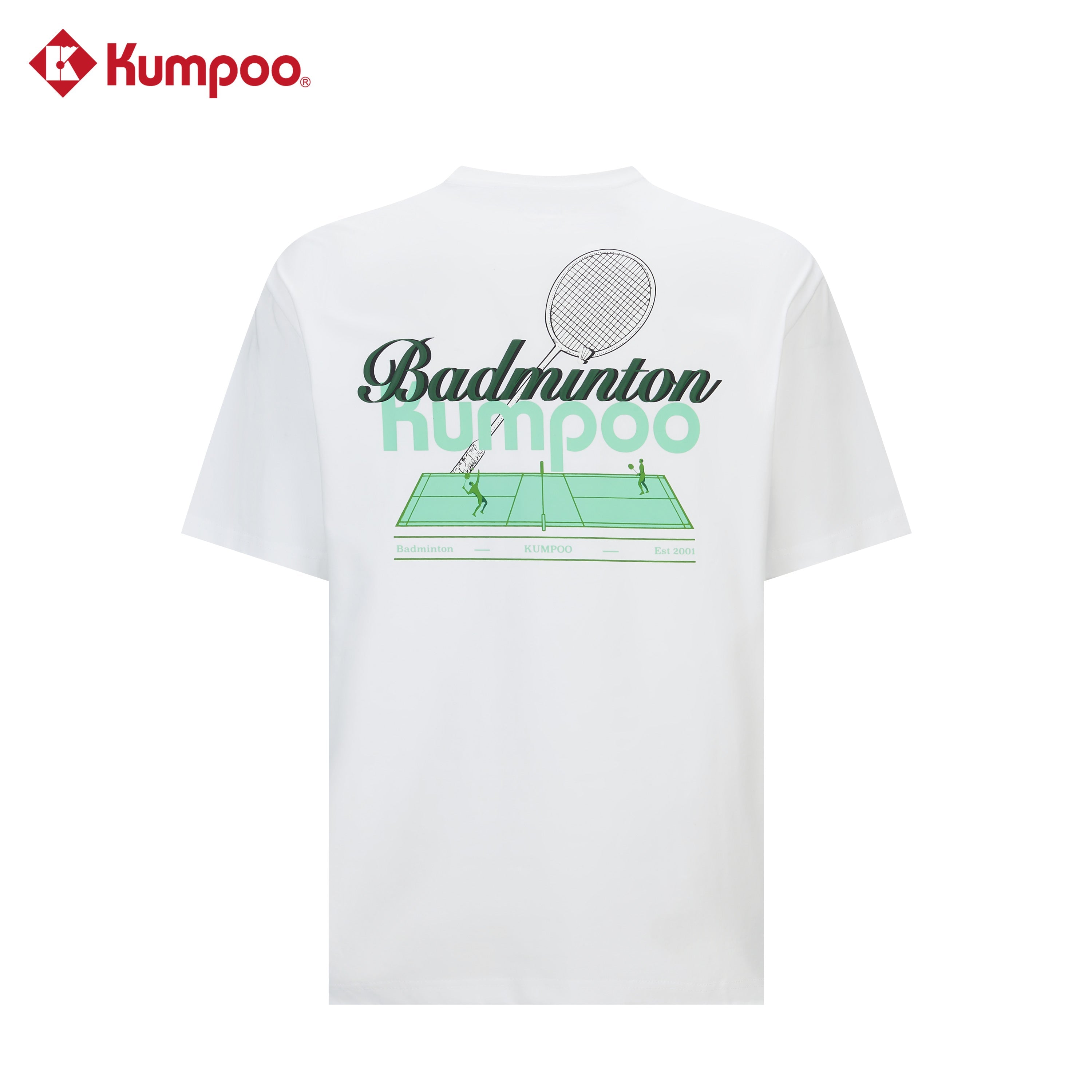 Kumpoo K261M-1240 men's T-shirt in black, casual tops with short sleeves and round neckline, front view.