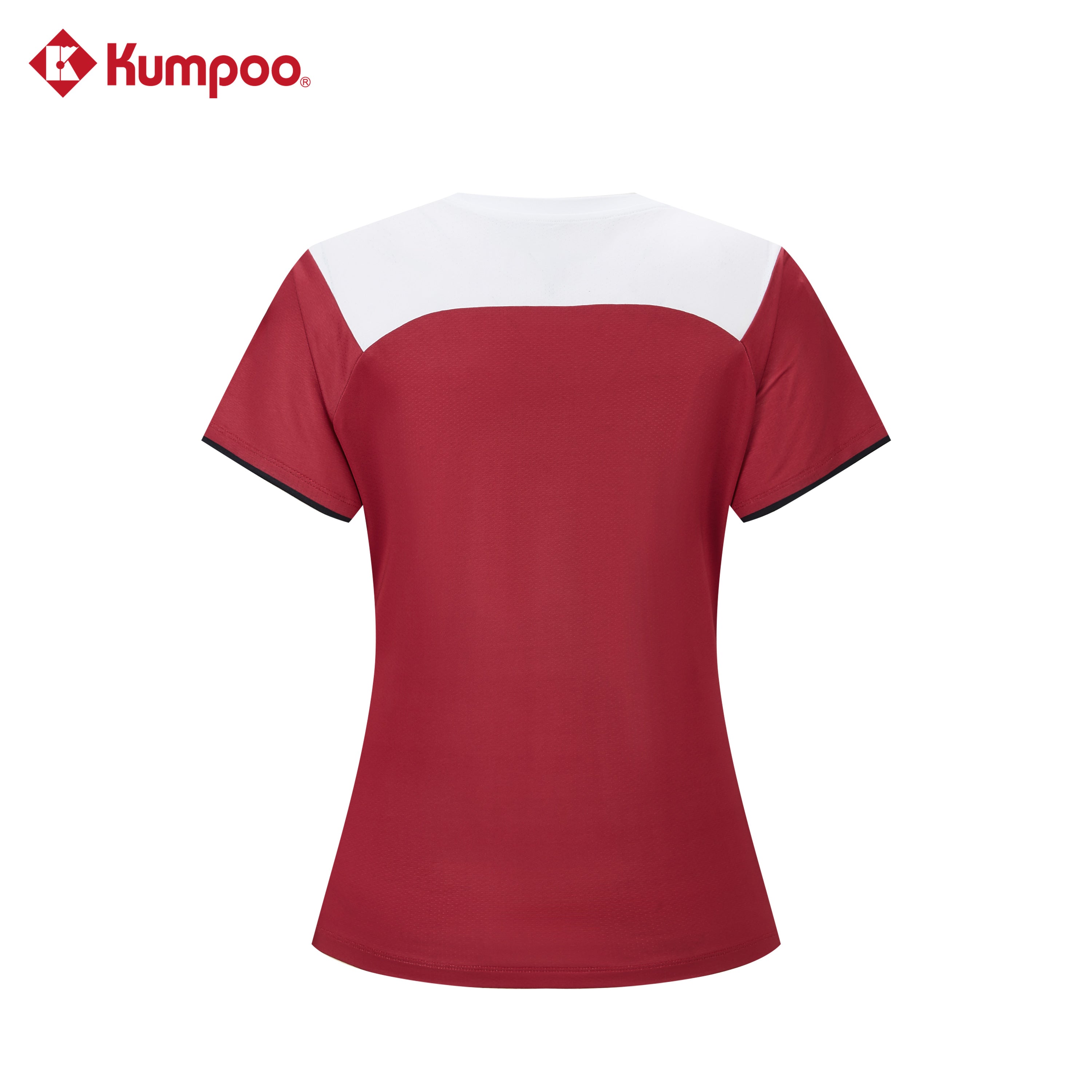 Kumpoo K261W-1149 women's T-shirt in a casual fit, with short sleeves and a round neckline, displayed on a hanger.