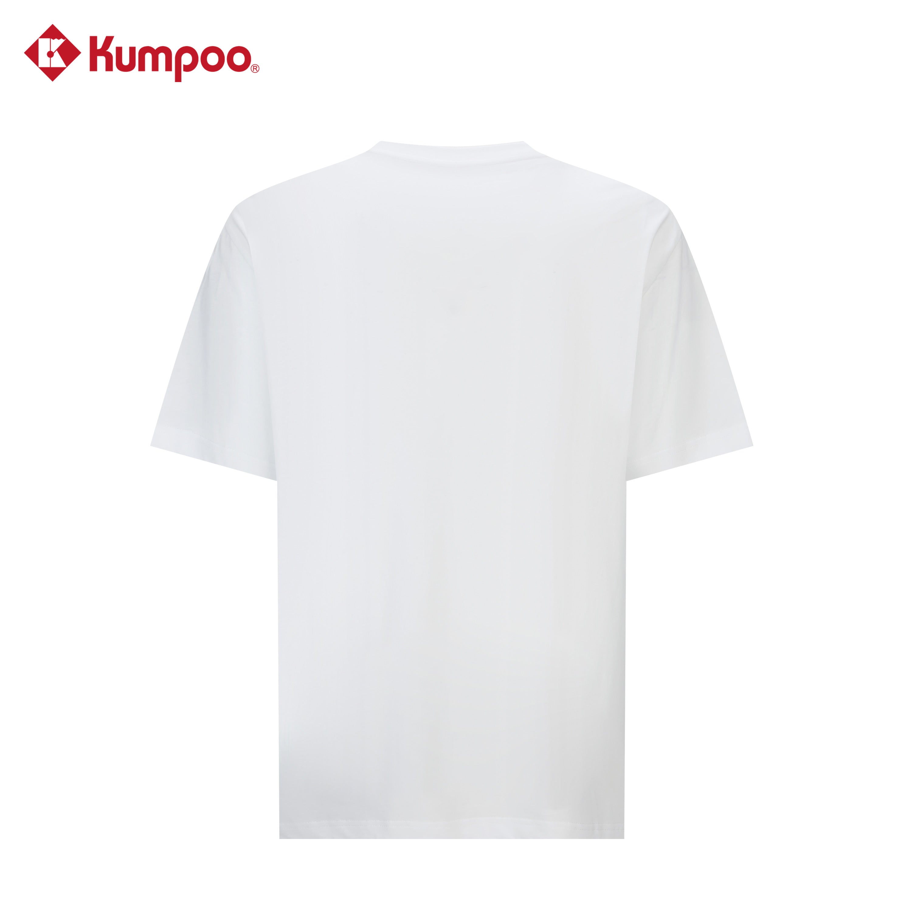 Kumpoo K261M-1173 men's T-shirt in black, showing a close-up view of the casual short-sleeve top with a round neckline.