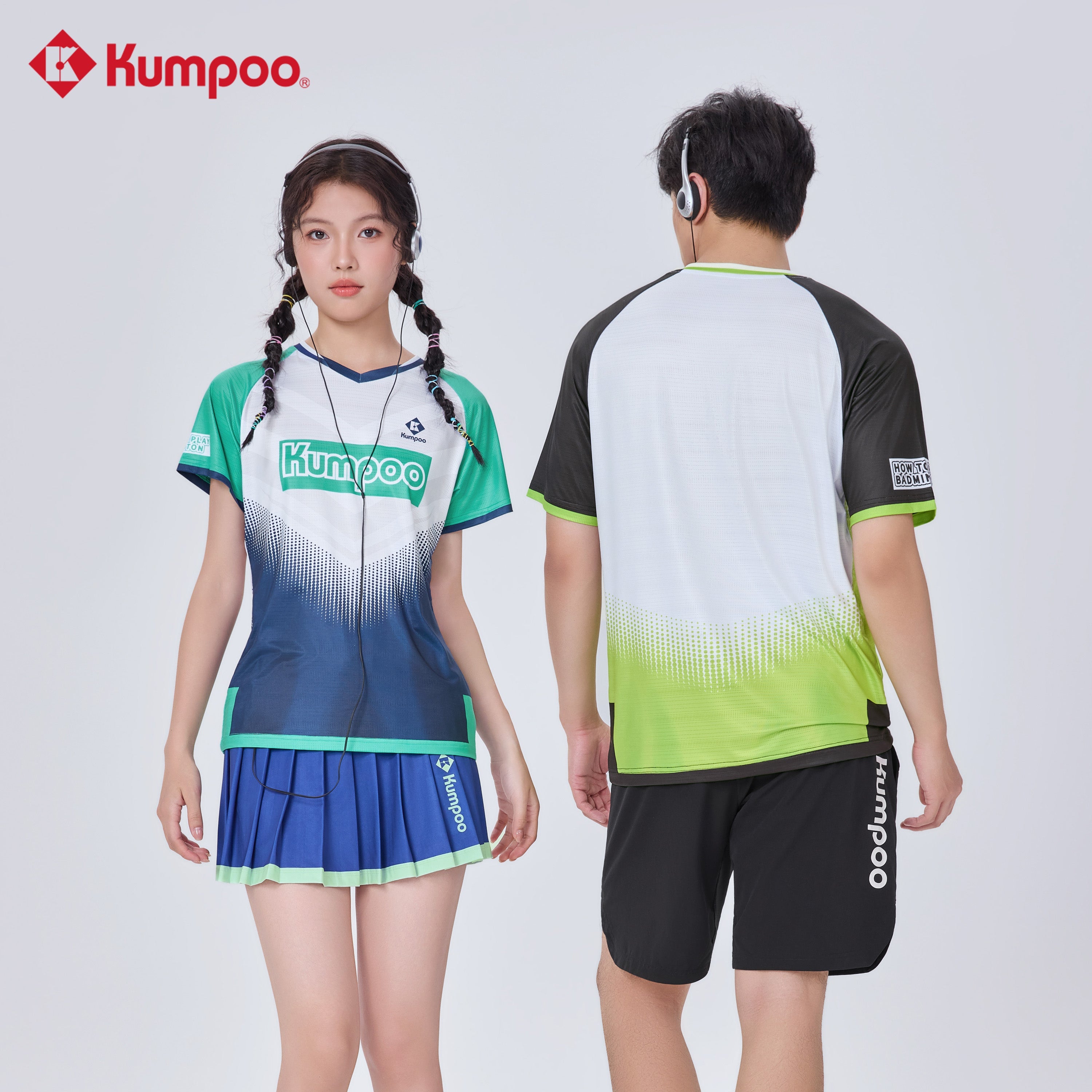 Kumpoo K261M-1731 men's T-shirt in black, casual tops and T-shirts with short sleeves and round neckline.