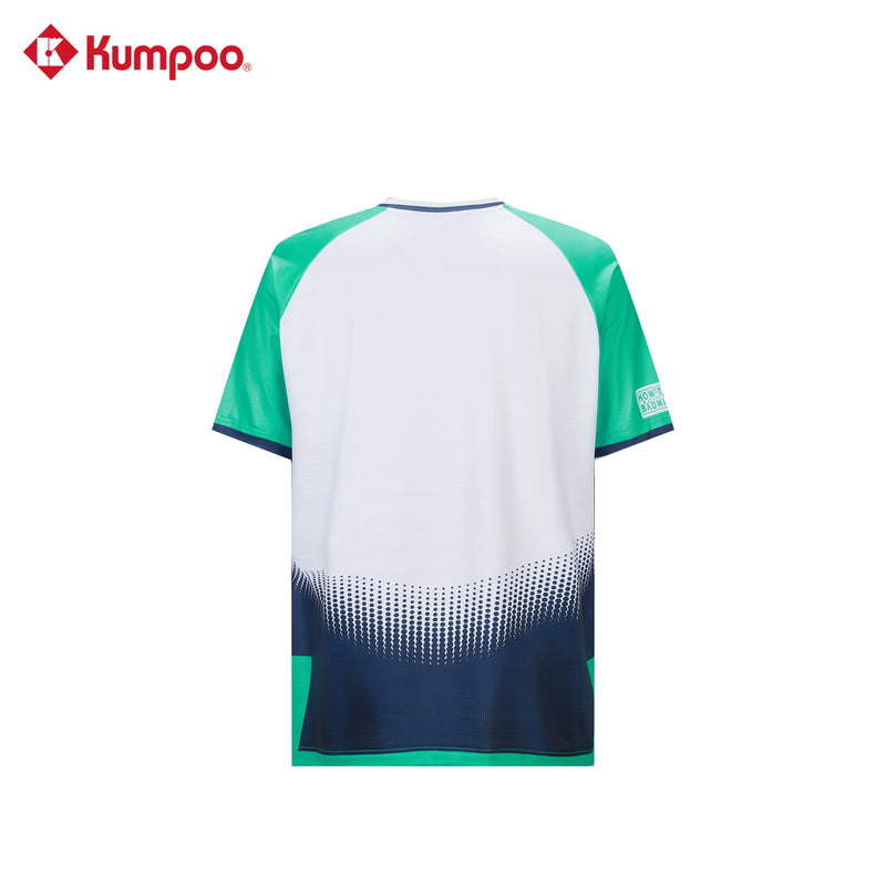 Kumpoo K261M-1731 men's T-shirt in black, casual crew neck top made of soft fabric, displayed flat on a white background.