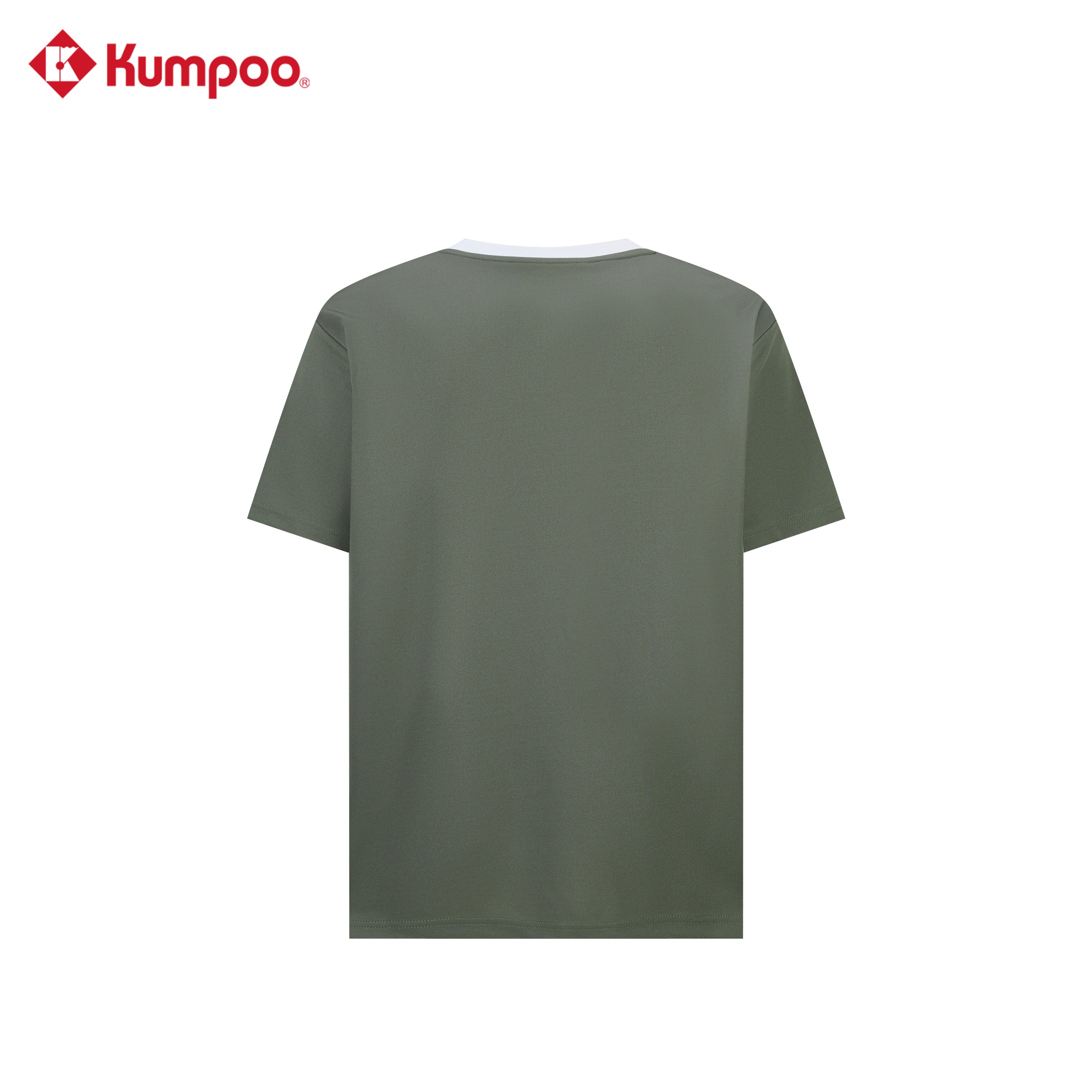 Kumpoo K261U-1224 unisex T-shirt in black, casual top with short sleeves and round neckline, displayed flat on white background.