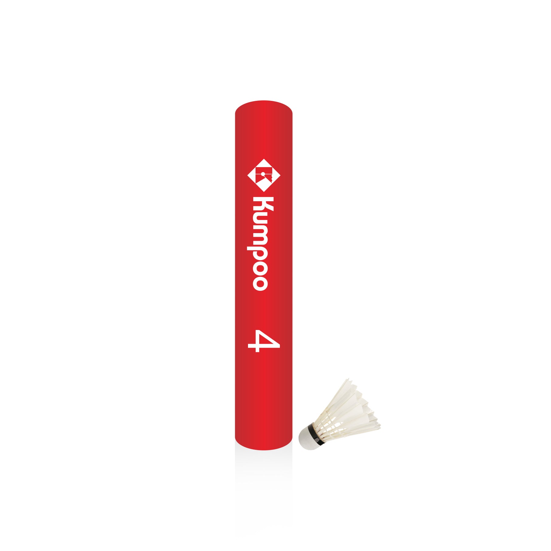 KUMPOO Red 4 Feather Shuttlecock - 12 pk
