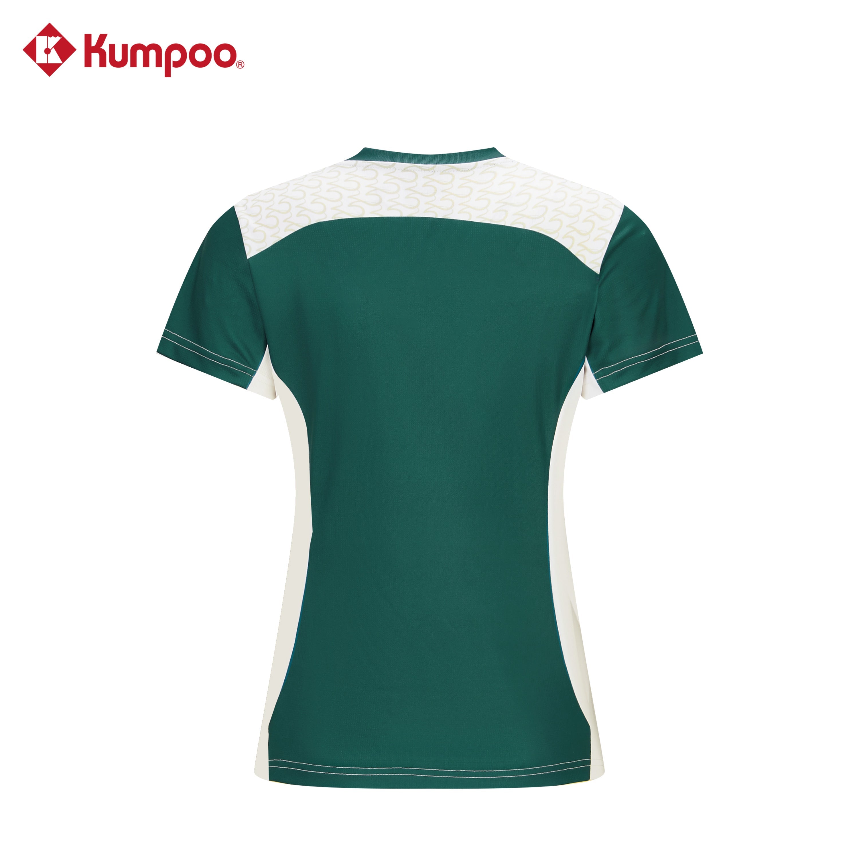 Kumpoo K261W-1532.25th women's T-shirt in soft fabric, featuring a classic crew neck and short sleeves, displayed on a hanger.