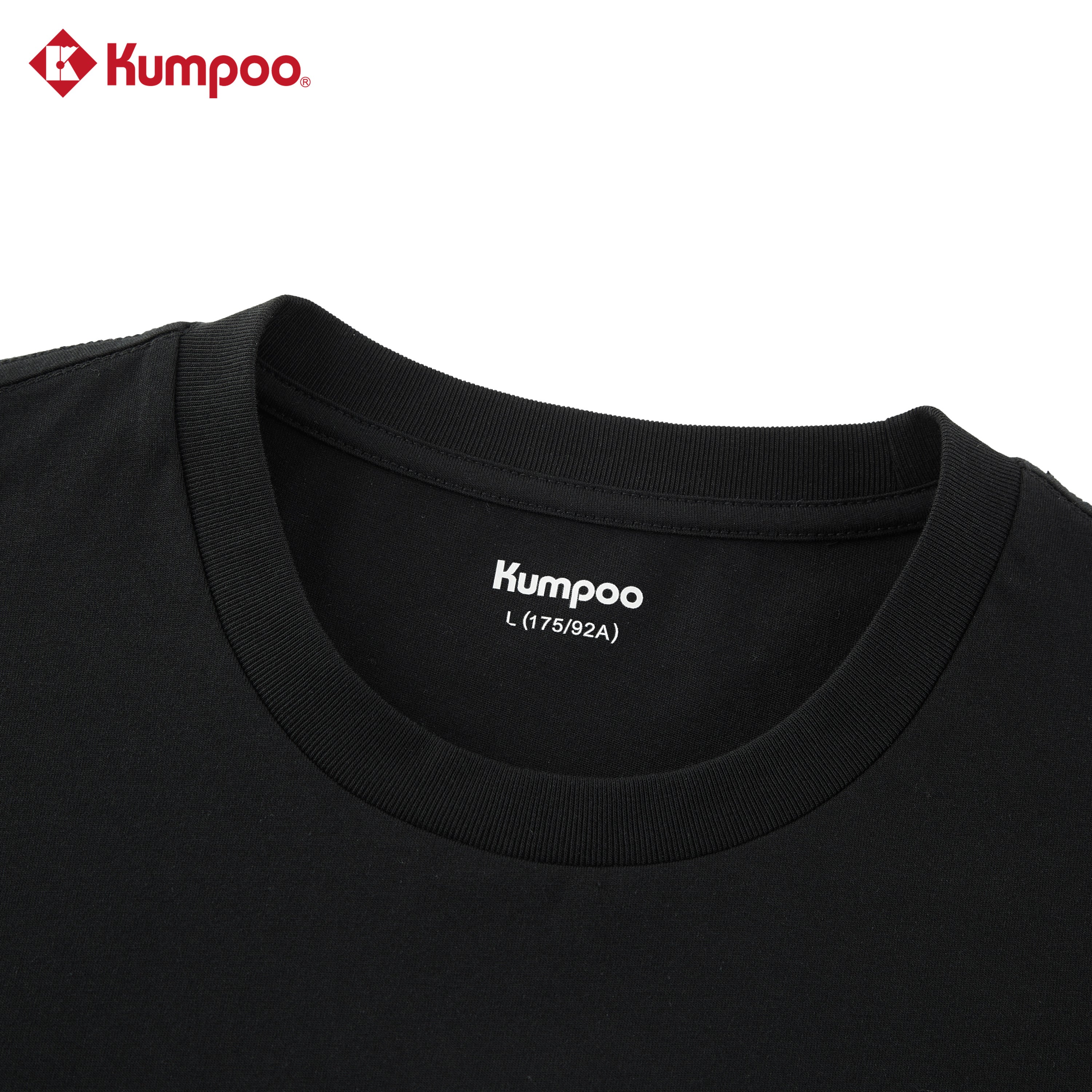 Kumpoo K261M-1171 unisex T-shirt in a casual fit, featuring a crew neckline and short sleeves, made from comfortable fabric.
