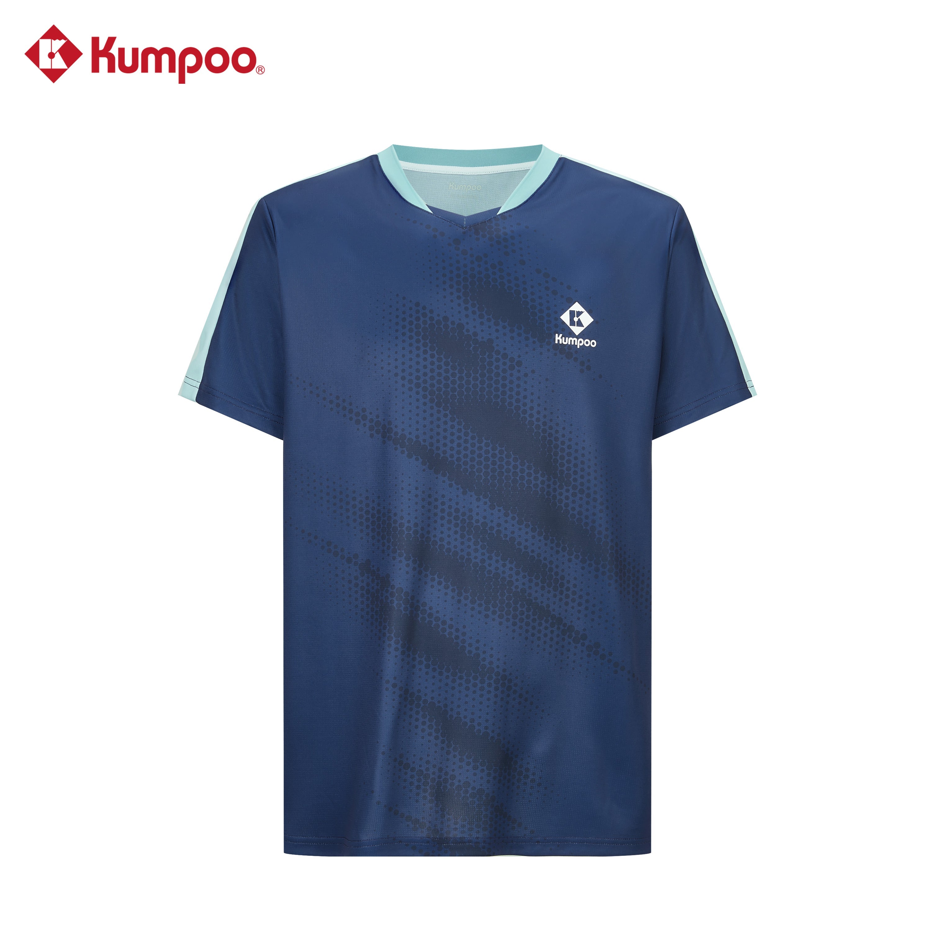 Kumpoo K261M-1150 men's T-shirt in black, casual tops and T-shirt with short sleeves and crew neckline.