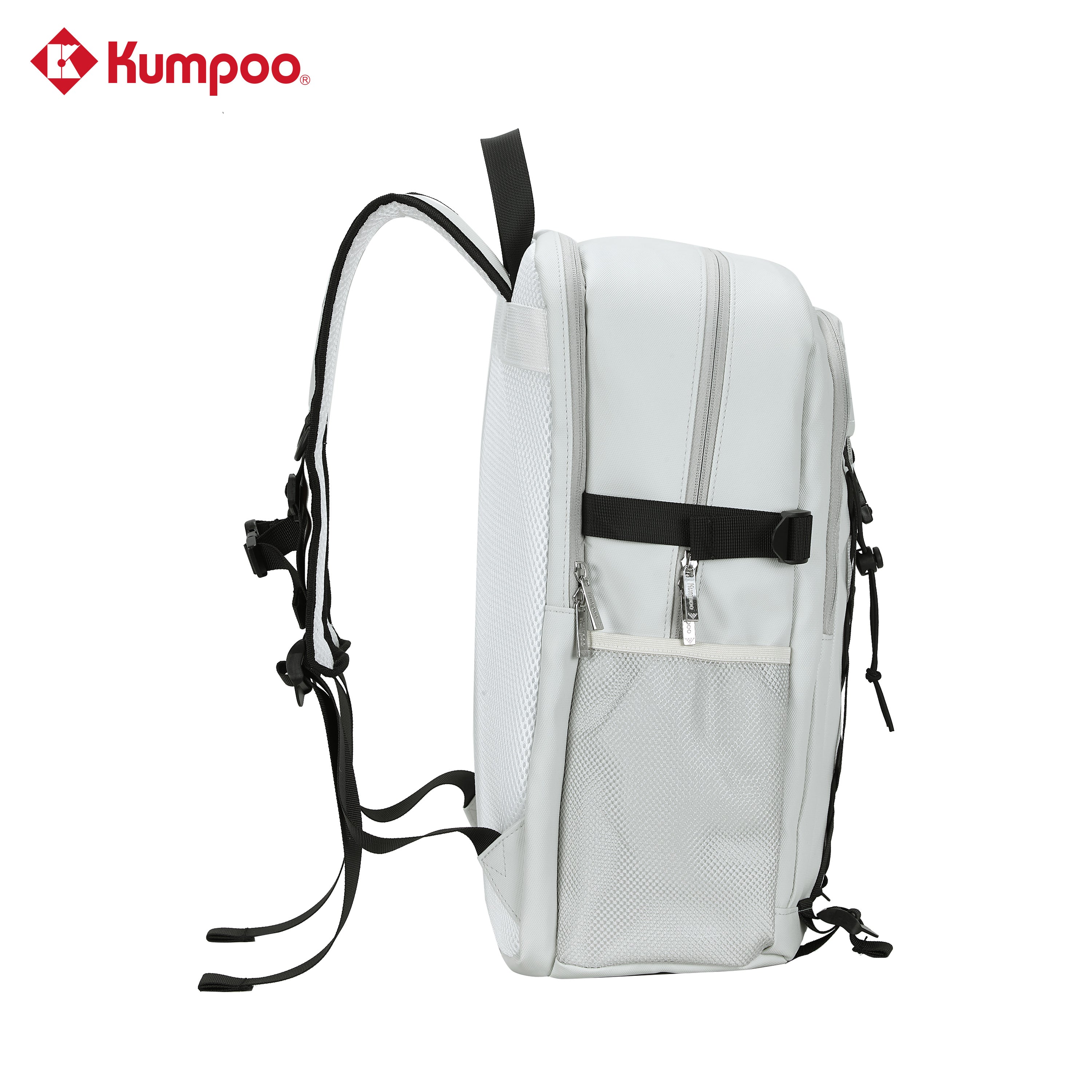 Kumpoo KB-624 badminton backpack with multiple compartments and padded shoulder straps for comfortable carrying.