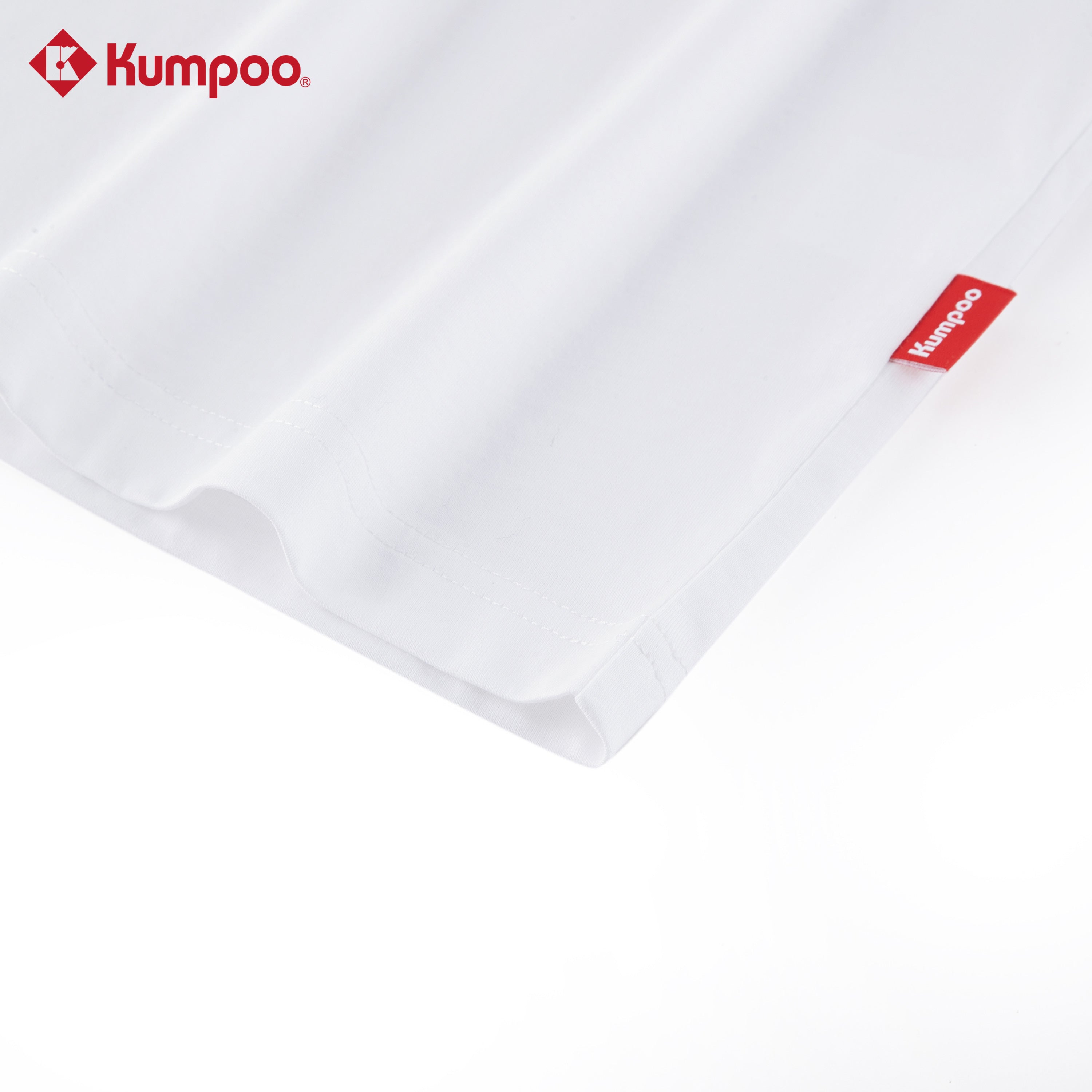 Kumpoo K261M-1173 men's T-shirt in black, featuring a crew neckline and short sleeves, displayed on a plain background.
