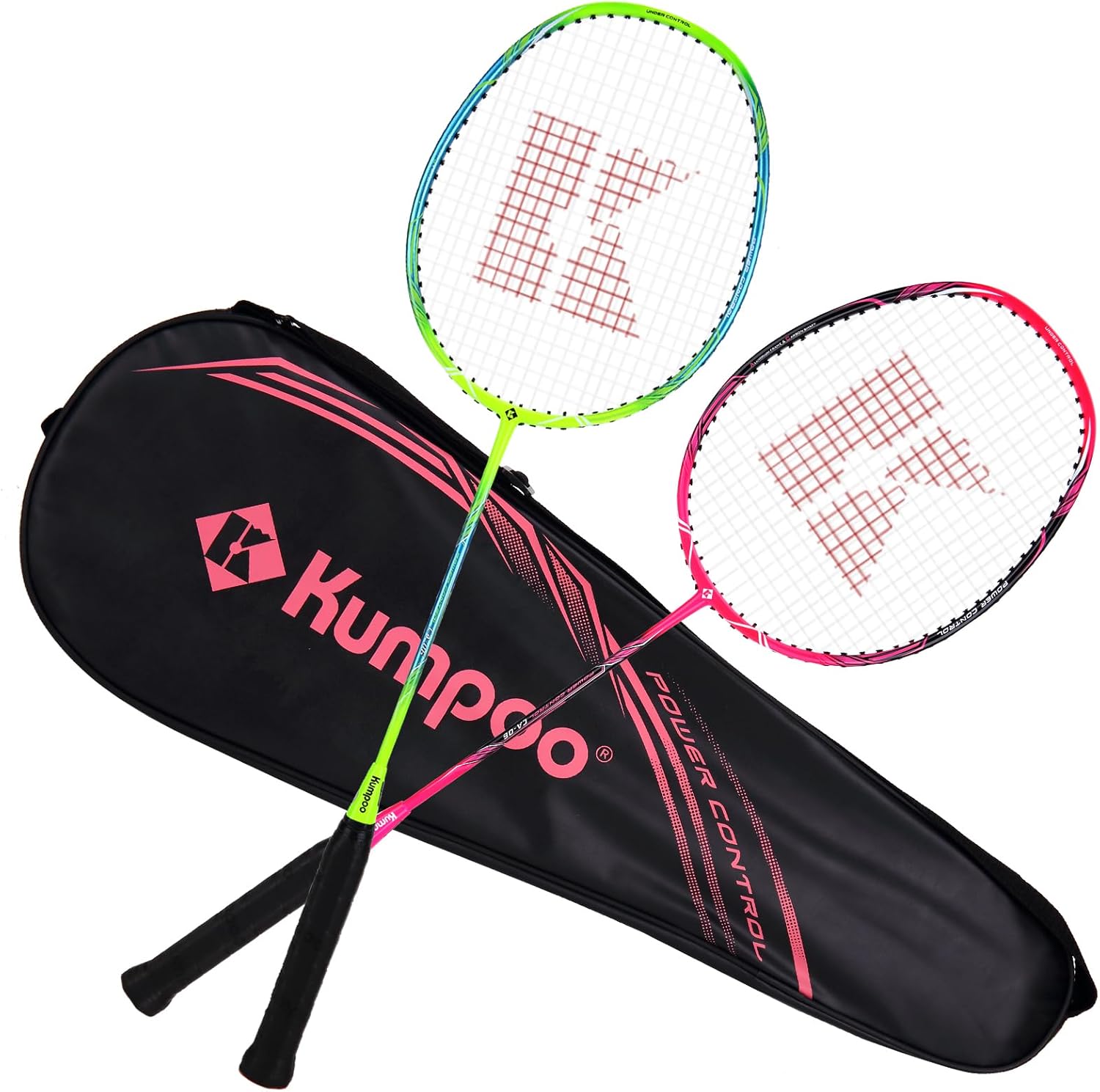 KUMPOO CA-06 Beginner Pre-Strung Badminton Racket Set (2 Rackets)